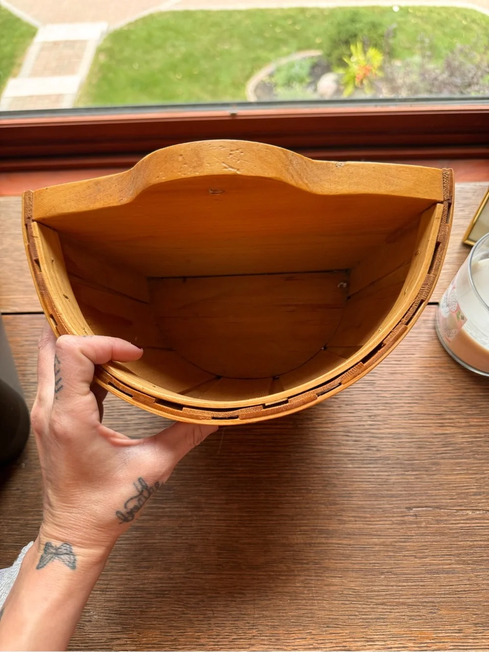 Vtg Wooden Strawberry Wall Planter - Hand-Painted detailing